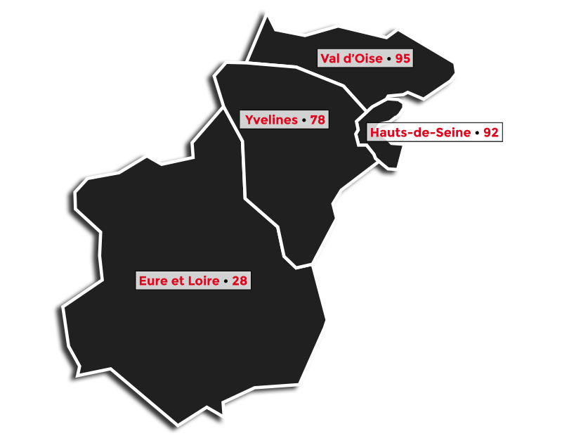 Carte de la compétence territoriale de l'étude